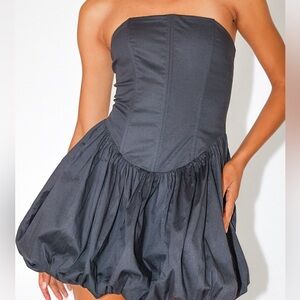 Black Mini Dress, Concert Dress, Bubble Dress